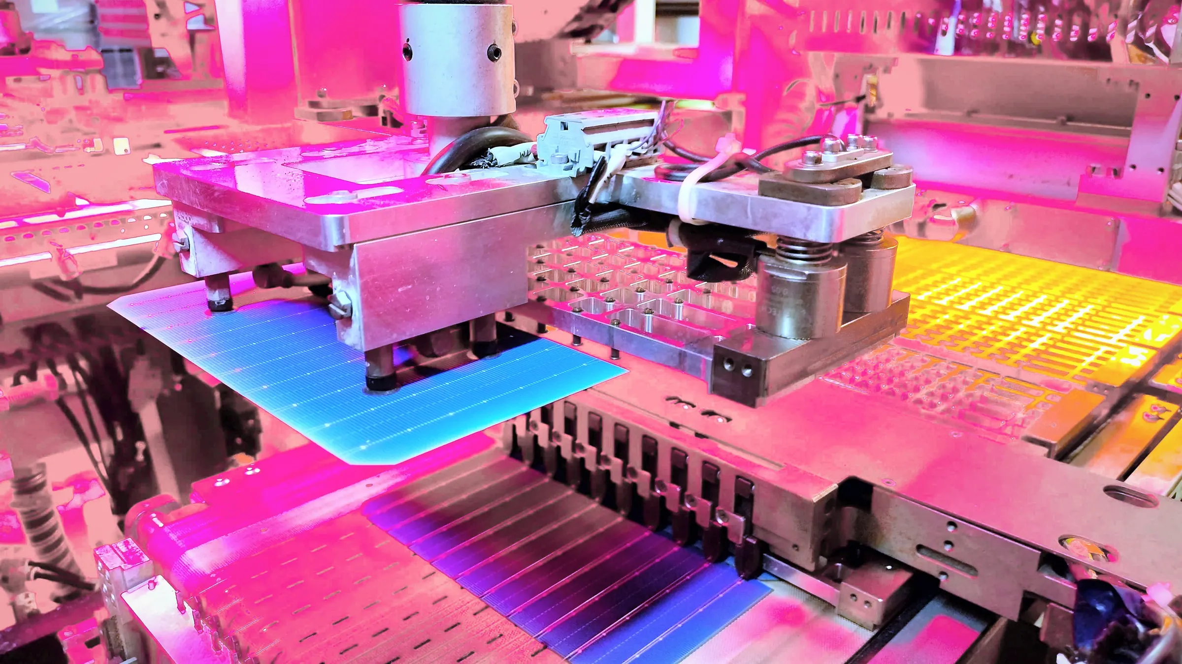 Cell handling under inspection light