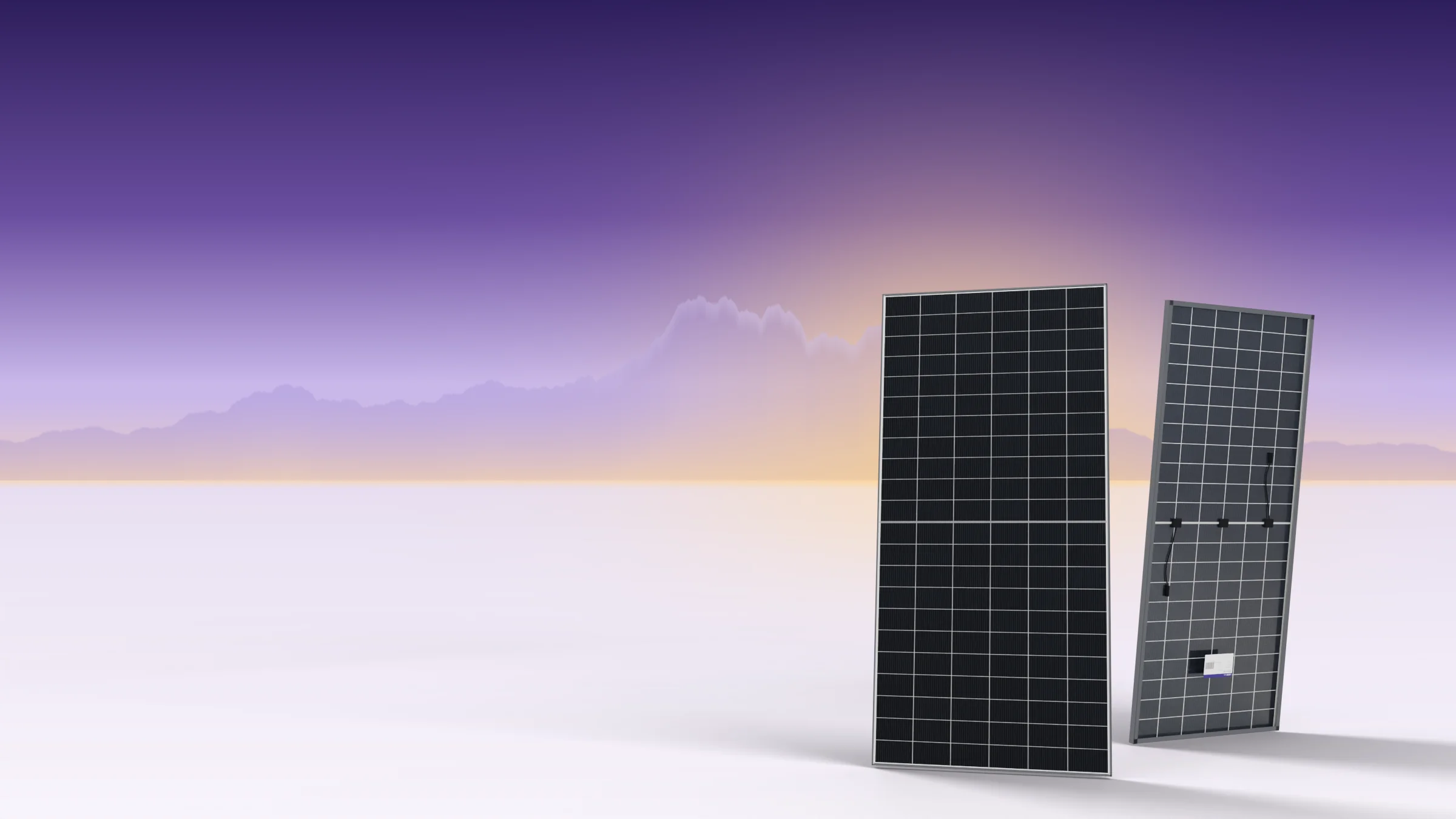 Zenith G12R modules, front and rear, before snow-capped peaks